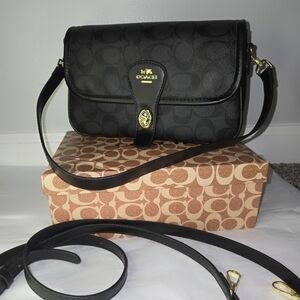 Coach Black Leather Crossbody Bag